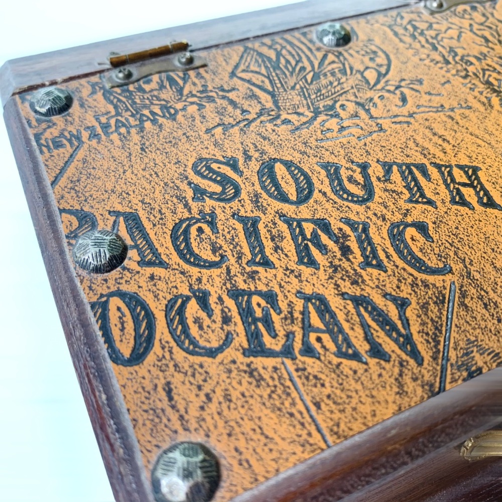Antique Vintage Wood Jewelry Box, Made in Japan - Picture 8 of 14